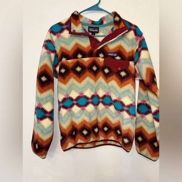 Patagonia Synchilla Snap-T Timber Twist Aztec Lightweight Outdoor Fleece Women S - Picture 13 of 13